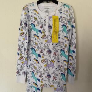 Roller Rabbit NWT Dream for All unicorn / rainbow print pima cotton 2 piece sz 8